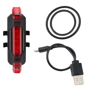 LED Bicycle Rear Light Waterpfoof Bike Taillight USB Rechargeable Cycling Tail Lamp Safe Warning Light Bicycle Accessories