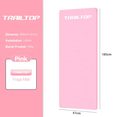 [READY] TrailTop Yoga Mat NBR Matras Olahraga With Tas Matras Yoga Anti Slip Karpet Olahraga Tebal 8/10mm