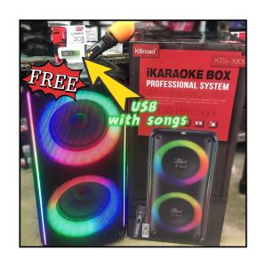 KTS-1909 (FREE USB with songs) Bluetooth Karaoke Portable Speaker with rechargeable wireless microphone