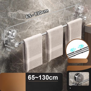 Retractable And Rotatable Suction Cup Towel Bar Punch-Free Bathroom Hook Storage Rack Bathroom Towels Hanging Rod Towel Rack