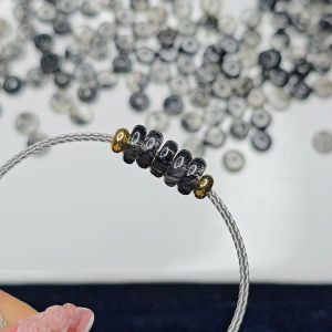 Q1621 Vòng ngũ điếu Thạch Anh Tóc Đen loại đẹp trong & rõ tóc cho mệnh Thuỷ và Mộc - Phong Thuỷ TUDO