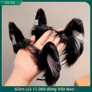 QK FA ✨ Kawaii Mèo Tai Headband Dễ Thương Sang Trọng Hairband Kỳ Nghỉ Ăn Mặc Giáng Sinh Động Vật Tai Hoop Trẻ Em Của Phụ Kiện Tóc Cosplay Quà Tặng