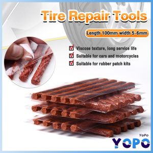 YoPo Car Motorcycle Tyre Tubeless Seal Rubber Strip Plug Tire Puncture Repair Tool Kit 5pcs