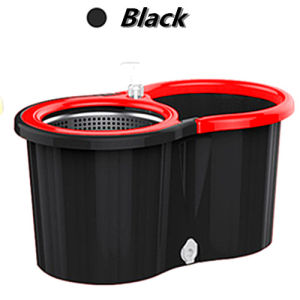 Universal Easy Spin Mop Stainless Steel Basket With Soap Dispenser + 2 Mop Heads