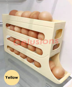 【SG Seller】❤️️Eggs Rolling Storage Box❤️️ Space Saving Dispenser Auto Rolling Organizer Rack Container For Refrigerator