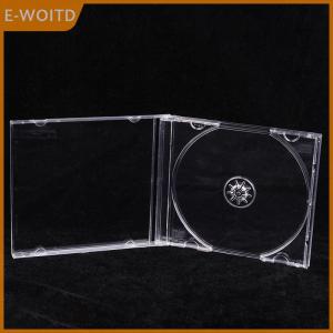 【E-WOITD】 Transparent Bottom CD Box Empty CD Case PP Plastic CD Case CD Case Capacity 1-2 Discs