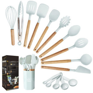 Silicone Cooking Utensils Set 16PCS Spatula Set Silicone Shovel Non-Stick Spatula Heat Resistant Food Grade