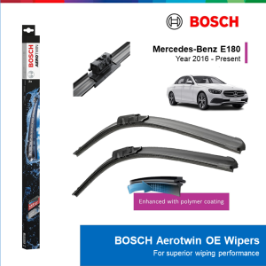 BỘ GẠT MƯA BOSCH AEROTWIN EURO SET A242S 24" & 22": MERCEDES - BENZ E180 ĐỜI XE 2016 ĐẾN NAY