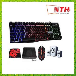 Bộ bàn phím giả cơ R8 1822 + Chuột R8 1602 và Loa M22 + Đế tản nhiệt N19+ Tặng Kèm Lót Chuột