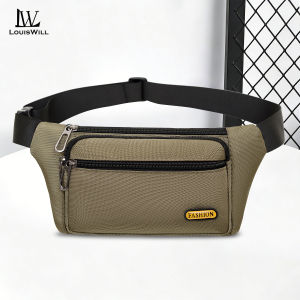 LouisWill Men Women Sports Waist Bag Chest Bag Crossbody Bag Multi-Functional Fitness Bag Small Waist Pouch Waterproof Wear-Resistant Bag with Adjustable Strap for Workout Running Bag for Men