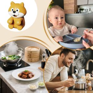 SEJUE4373 USB Rechargeable Cartoon Puppy Electric Fan Dog Shape Design Cute Cartoon Design Mini Clip on Fan Personal Air Circulator Portable Food Cooling Fan Home Use