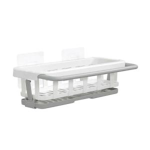 Kitchen Sink Organizer Sponge Soap Rack Hanging Rag Drainer Rack Multifunctional Sink Tray