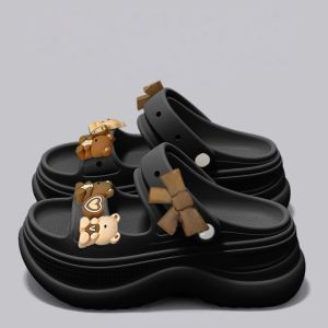 7 cm Everyday style 2 straps Kasut tinggi in EVA material with beads