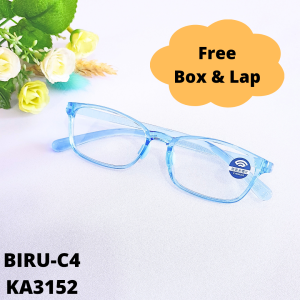 Kacamata Anak Anti Radiasi Anti Blueray Bahan TR-90 Bentuk Persegi Lentur [KA3152]