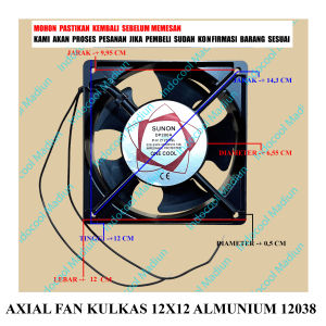 AFA AXIAL FAN / KIPAS PENDINGIN KULKAS / AXIAL FAN KULKAS 12X12 ALMUNIUM 12038