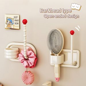 NAIL SALON Multi-purpose Wall Mounted Headband Hook Self Adhesive Punch-Free Hair Dryer Storage Rack Durable Space Saving Hair Dryer Bracket for Jewelry Living Room
