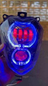 Lampu depan satria fu thailand pertama costume dobel biled projie terang