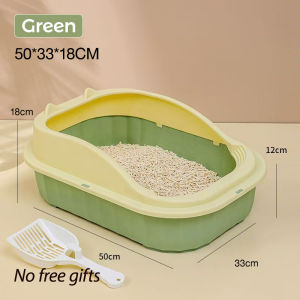 Big Large Cat Litter Box With Cover Scoop Fully Enclosed Cat Toilet Splash Proof Cat Potty Poop Tray