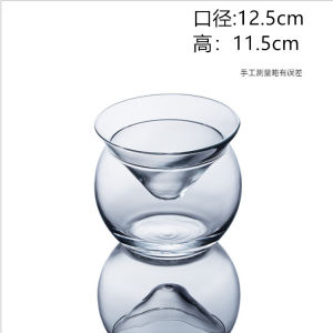 LZD  Martini Cup Molecular tail Cup Triangle Belt Base Iced tail Glass Creative Cup round Ball tail Glass