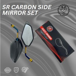 SR Universal Motorcycle Side Mirror Set | Rear View Mirror Left & Right | Adjustable | Durable | Easy Install | Stylish Motor Side Mirror for Daily Ride Custom Build or Replacement