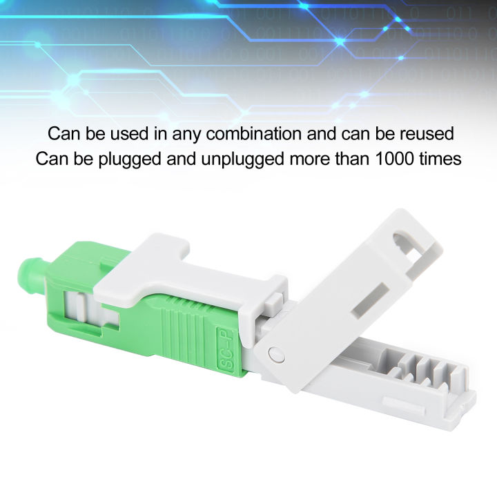 Scfor SC Optical Fiber Cable Quick Connector Connection Adapter 10Pcs Fiber ...
