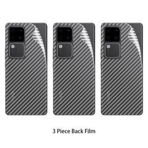Vivo V30 5G V30Pro 2024 3D Back Carbon Fiber Phone Screen Back Film for VivoV30 5G Vivo V 30 30V V30 Pro V30Pro 5G Translucent Anti-Scratch Protective Sticker Carbon Fiber Film
