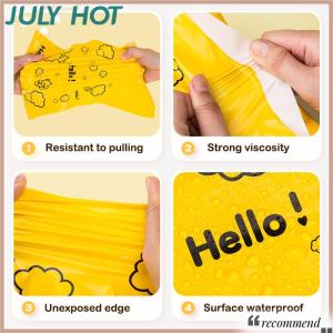 [JULYHOT] 10ชิ้นกระเป๋าใส่ของลายหมีสีสันสดใสถุงบรรจุภัณฑ์ซองสีชมพูกันน้ำมีกาวในตัวกระเป๋าสำหรับจัดส่งถุงขนส่ง