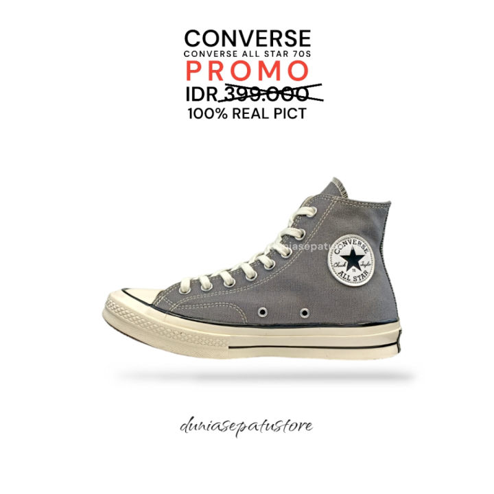 Converse Chuck Taylor All Star 70s High Grey Egret 100 BNIB Premium Sepatu Bandung Convers 70 HI Gray Converse70s Hight Abu Abu Terlaris Lazada Indonesia