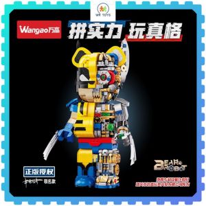 Wolverine Bear Robot Bearbrick Building Blocks WANGAO 188013 (Height 36cm) 金刚狼机械熊积木