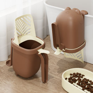 2in1 Upgraded Cat Litter Scoop with Waste Bin Hanging Cat Poop Removal Cleaning Tool Kucing