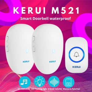 Bel Rumah KERUI M521 Wireless Multi Tone Doorbell 2 Receiver F51
