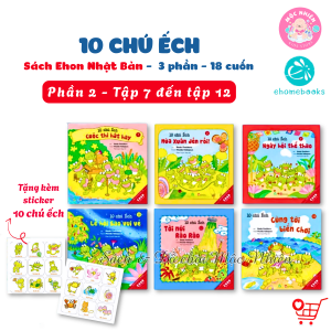 Bộ Sách Ehon Cho Bé Từ 3 Đến 6 Tuổi - Mười Chú Ếch (18 Tập) - Bìa Mềm - Ehomebooks