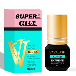 Keo dán mi VAVALASH loại siêu dính dung tích 5ml – khô nhanh trong 1 giây giữ mi được 9 tuần độ bám dính cao keo dán mi màu đen dùng cho các chuyên gia trang điểm mi.