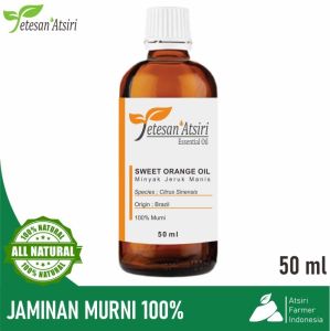 minyak atsiri jeruk manis murni sweet orange pure essential oil aromatherapy therapeutic grade diffuser humidifier burner aromaterapi esensial essensial esential tanpa campuran TETESAN ATSIRI 10ml 30ml 50m
