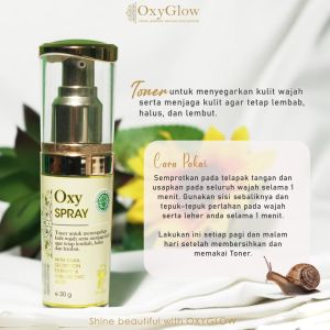 OxyGlow Spray dengan Filtrat Cairan Daging Siput & Asam Hialuronat