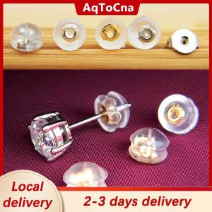 [COD] AqToCna Ship within 24 hours 10Pcs Soft Clear Earnuts Earrings Backs Plugs Stoppers Findings Useful Jewelry