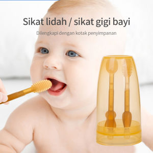 DreamBaby Sikat gigi bayi silikon/sikat lidah untuk bayi lembut/Cocok untuk 0-18 bulan