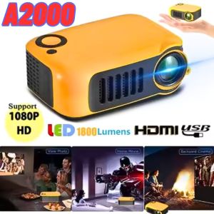 COD KIRIM CEPAT TRANSJEE Proyektor Mini Hp Ke dinding Portable LED Full HD 1000 Lumens 20W 1080p - A2000