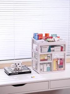 Medical box multi-layer large capacity transparent drawer storage box household medicine items multi-layer medical box