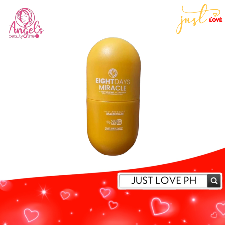 Eight Days Miracle L-Glutathione + Collagen (60 caps) | Lazada PH
