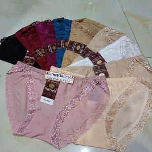 5 Quần Lót Nữ 30087 Vải Gấm phối ren Cao Cấp Mềm Mại Quyến Rũ Co Giãn Thoáng Khí MarketOnlie68