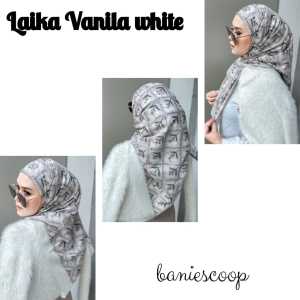 SKYSHOP HIJAB LAIKA SERIES BY BANIESCOOP BAHAN VOAL ULTRAFINE HQ KERUDUNG SEGI EMPAT MURAH PAKAI BOX