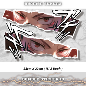 Sticker Stripping All Type Motor Print Cutting Stiker Mata Anime Ryomen Sukuna