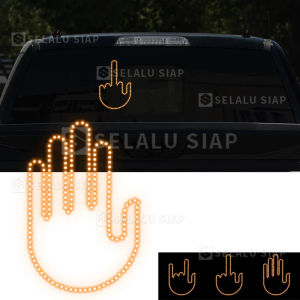 LED Illuminated Car Finger Light With Remote Control Road Racing Signs Medium Finger Gesture Light Hand Lamp 2024 New