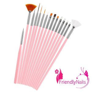 ชุดพู่กันทาสีเจล เพ้นท์เล็บ ปั้นอคิลิคไม้ดอท ปั้นดอก ครบเซ็ท 15 ชิ้น