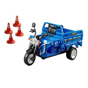 INNICE Lái xe dựa trên quán tính Đồ chơi xe ba bánh mô phỏng Nhựa Ghế có thể mở được Mô hình xe ba bánh quán tính Quà tặng cho bé trai Phía trước có thể điều khiển được Xe tải chuyển phát nhanh đúc  loại Đồ chơi trẻ em