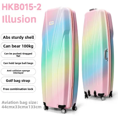 PGM HKB015 Golf Bag Mens and Womens Aviation Bag Hard Shell Aircraft Shipping Bag with Roller Skating Travel Ball Bag Protective Cover