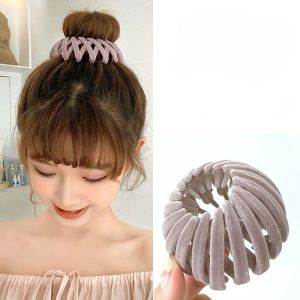 GU Jepit Rambut Ponytail Premium Gaya Retro Korea Ikat Birds Nest Wanita Scrunshie A22
