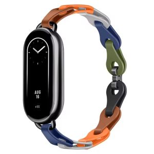 Silicone Strap for Xiaomi Mi Band 9 Stainless Steel Buckle Bracelet metal magnetic strap miband 9 NFC mi band 8 band8 Fashion Lady Style Replacement Silicone Wristband