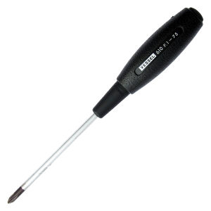 VESSEL No.610 Cushion Rubber Grip JIS Thin Shank Precision Screwdriver (Made in JAPAN)